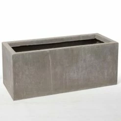 50cm Fibrecotta Small Cement Finish Trough Planter -Plants outlet store PP4040S add image 2 0e69