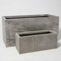 50cm Fibrecotta Small Cement Finish Trough Planter -Plants outlet store PP4040S add image 6 e434