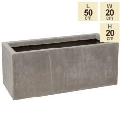 50cm Fibrecotta Small Cement Finish Trough Planter -Plants outlet store PP4040S main image da54