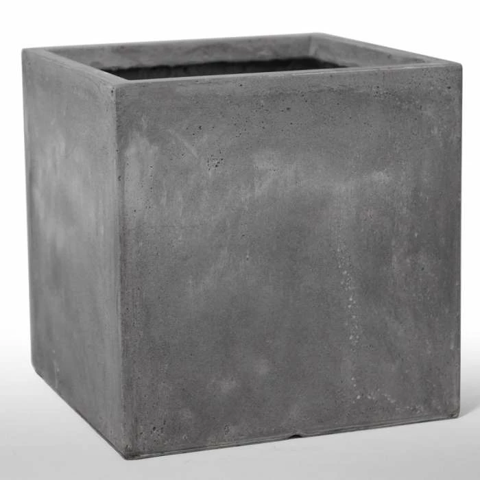 40cm Fibrecotta Cement Large Cube Planter 4 40cm Fibrecotta Cement Large Cube Planter - Image 2
