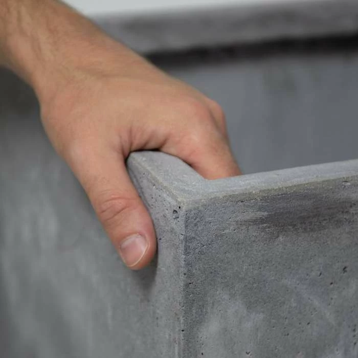 40cm Fibrecotta Cement Large Cube Planter 6 40cm Fibrecotta Cement Large Cube Planter - Image 4