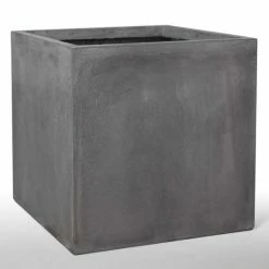 50cm Fibrecotta XL Cement Finish Cube Planter 11 50cm Fibrecotta XL Cement Finish Cube Planter -Plants outlet store PP4041XL add image 2 b349