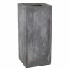 60cm Fibrecotta Cement Finish Tall Cube Planter 1 60cm Fibrecotta Cement Finish Tall Cube Planter -Plants outlet store PP4042M add image 1 556b