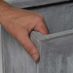 60cm Fibrecotta Cement Finish Tall Cube Planter -Plants outlet store PP4042M add image 2 0bdc