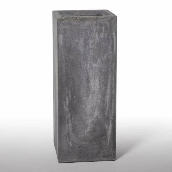 50cm Fibrecotta Cement Finish Tall Cube Planter 4 50cm Fibrecotta Cement Finish Tall Cube Planter - Image 3