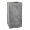 80cm Fibrecotta Cement Finish Tall Cube Planter -Plants outlet store PP4042XL add image 1 d7b8