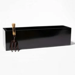 75cm X 20cm Gloss Fibreglass Window Box Planter In Black 10 75cm X 20cm Gloss Fibreglass Window Box Planter In Black -Plants outlet store PP4044 add image 2 5df2