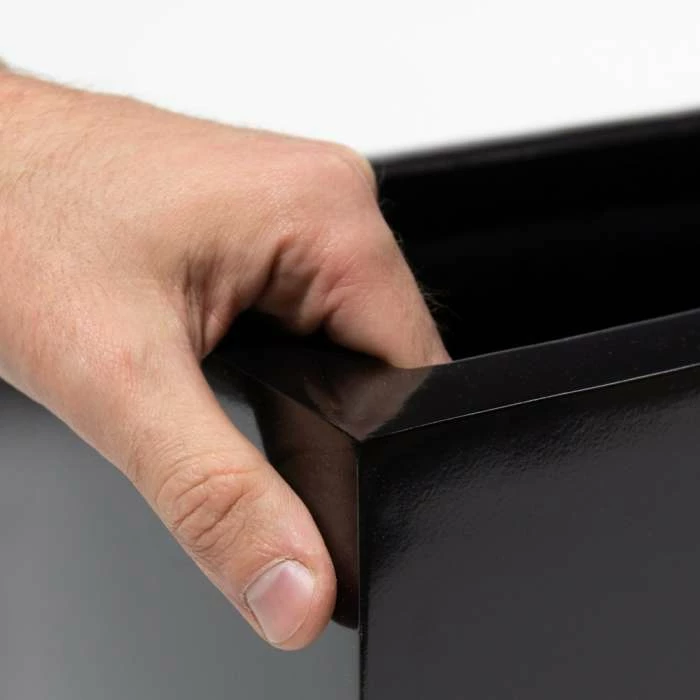 75cm X 20cm Gloss Fibreglass Window Box Planter In Black 6 75cm X 20cm Gloss Fibreglass Window Box Planter In Black - Image 4