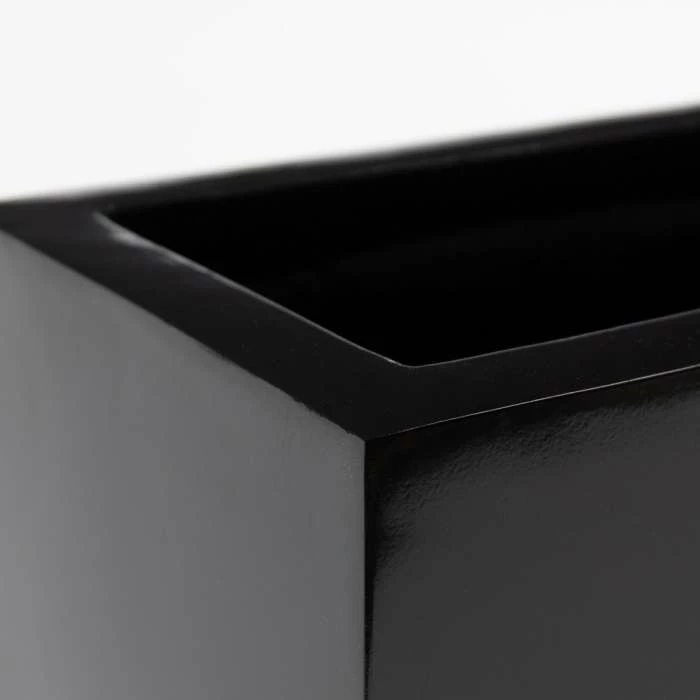 75cm X 20cm Gloss Fibreglass Window Box Planter In Black 7 75cm X 20cm Gloss Fibreglass Window Box Planter In Black - Image 5