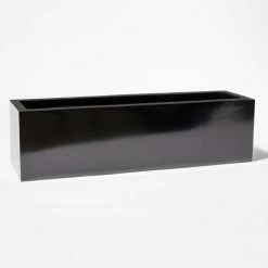 75cm X 20cm Gloss Fibreglass Window Box Planter In Black 13 75cm X 20cm Gloss Fibreglass Window Box Planter In Black -Plants outlet store PP4044 add image 5 0c03