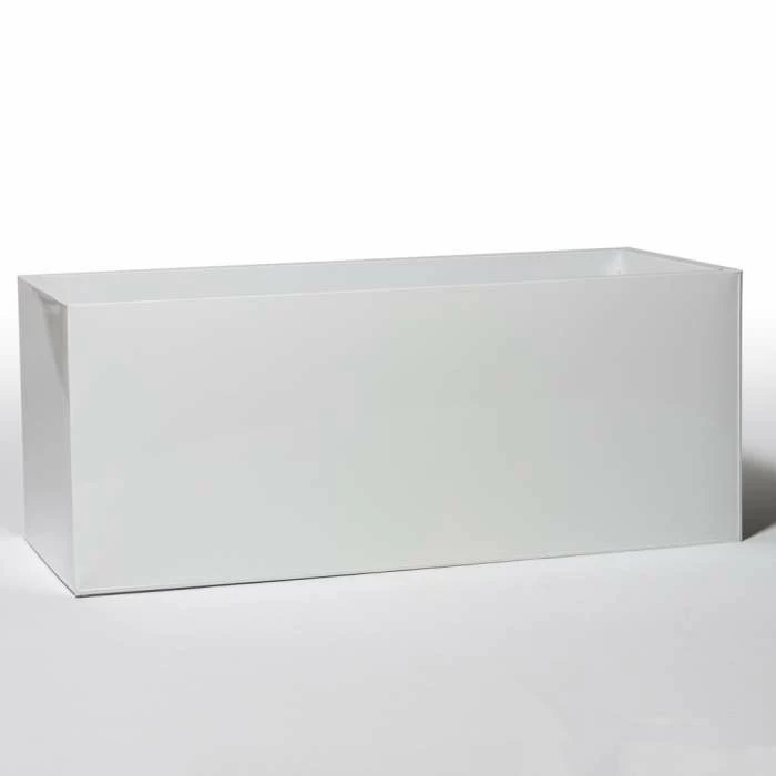 100cm Trough Zinc White Gloss Dipped Galvanised Planter 4 100cm Trough Zinc White Gloss Dipped Galvanised Planter - Image 2