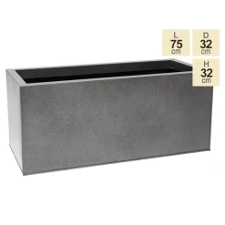 75cm Trough Zinc Silver & Black Textured Dipped Galvanised Planter 11 75cm Trough Zinc Silver & Black Textured Dipped Galvanised Planter -Plants outlet store PP40760 main image 3fbc