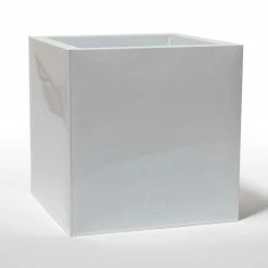 50cm Cube Zinc White Gloss Dipped Galvanised Planter -Plants outlet store PP40765 feed image c107