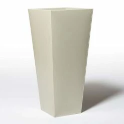 90cm Flared Square Zinc Ivory Textured Dipped Galvanised Planter -Plants outlet store PP40770 add image 2 9e6f