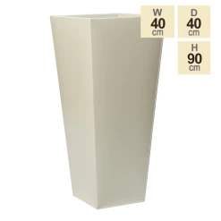 90cm Flared Square Zinc Ivory Textured Dipped Galvanised Planter -Plants outlet store PP40770 main image 4ae8