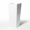 90cm Flared Square Zinc White Gloss Dipped Galvanised Plante -Plants outlet store PP40771 add image 1 7b3e