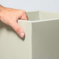 70cm Flared Square Zinc Ivory Textured Dipped Galvanised Planter 7 70cm Flared Square Zinc Ivory Textured Dipped Galvanised Planter -Plants outlet store PP40773 add image 2 3b39