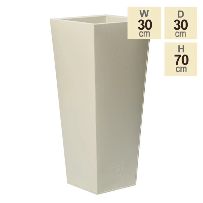 70cm Flared Square Zinc Ivory Textured Dipped Galvanised Planter 6 70cm Flared Square Zinc Ivory Textured Dipped Galvanised Planter - Image 4