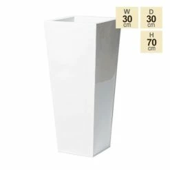 70cm Flared Square Zinc White Gloss Dipped Galvanised Planter 9 70cm Flared Square Zinc White Gloss Dipped Galvanised Planter -Plants outlet store PP40774 6e94