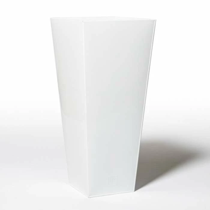 70cm Flared Square Zinc White Gloss Dipped Galvanised Planter 3 70cm Flared Square Zinc White Gloss Dipped Galvanised Planter