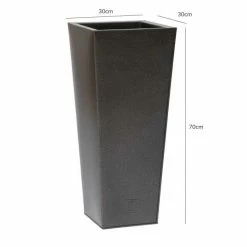 70cm Flared Square Zinc Silver & Black Textured Dipped Galvanised Planter 10 70cm Flared Square Zinc Silver & Black Textured Dipped Galvanised Planter -Plants outlet store PP40775 add image 2 e302