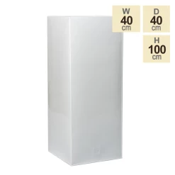100cm Tall Cube Zinc White Gloss Dipped Galvanised Planter 7 100cm Tall Cube Zinc White Gloss Dipped Galvanised Planter -Plants outlet store PP40777 main image 7b8b