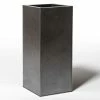 75cm Tall Cube Zinc Silver & Black Textured Dipped Galvanised Planter -Plants outlet store PP40781 add image 1 3e3f
