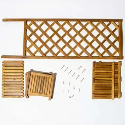 80cm Trough With Trellis Hardwood Planter -Plants outlet store PP40789 add image 3 a0cb