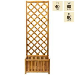 80cm Trough With Trellis Hardwood Planter -Plants outlet store PP40789 main image 0e8f