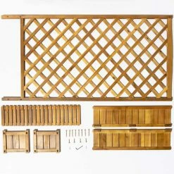 180cm Trough With Trellis Hardwood Planter -Plants outlet store PP40790 add image 3 f427