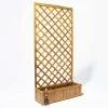 180cm Trough With Trellis Hardwood Planter -Plants outlet store PP40790 rollover image 64ac