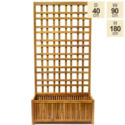 180cm Narrow Trough With Trellis Hardwood Planter -Plants outlet store PP40791 main image fa0d