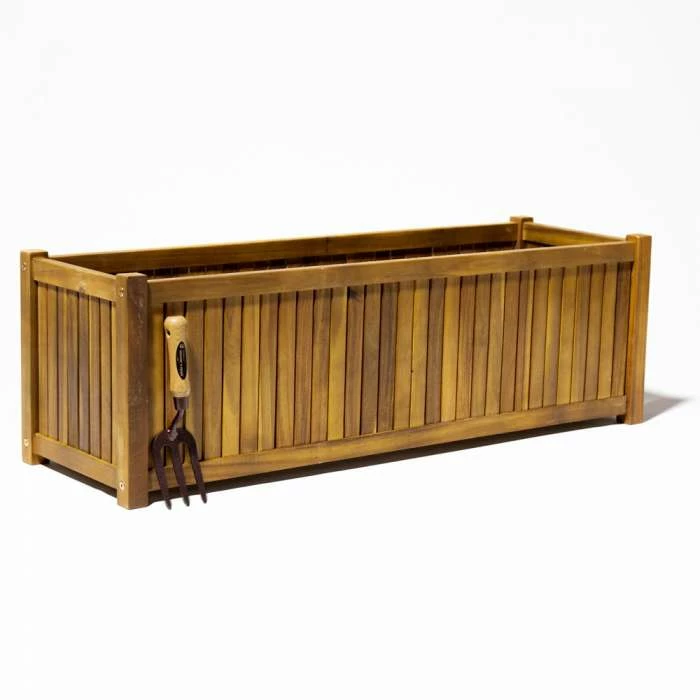 109cm Trough Hardwood Planter 4 109cm Trough Hardwood Planter - Image 2