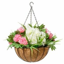 35.5cm Wire Lined Hanging Basket With Coco Liner 8 35.5cm Wire Lined Hanging Basket With Coco Liner -Plants outlet store PP40851 add image 1 cdff