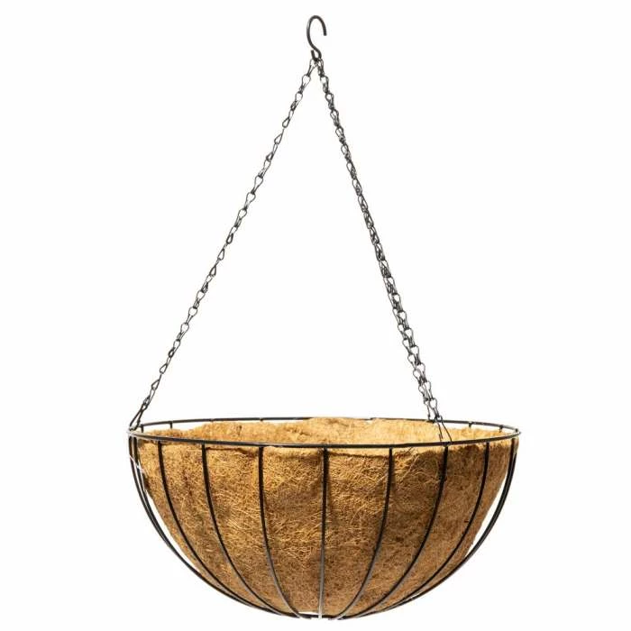 40.6cm Wire Lined Hanging Basket With Coco Liner 3 40.6cm Wire Lined Hanging Basket With Coco Liner