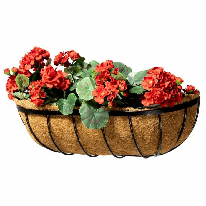 51cm Wire Wall Basket With Coco Liner 4 51cm Wire Wall Basket With Coco Liner - Image 2