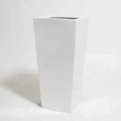 90cm White Gloss Polystone Tall Flared Planter 9 90cm White Gloss Polystone Tall Flared Planter -Plants outlet store PP40880 add image 1 a2e3