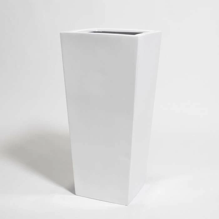 90cm White Gloss Polystone Tall Flared Planter 5 90cm White Gloss Polystone Tall Flared Planter - Image 3