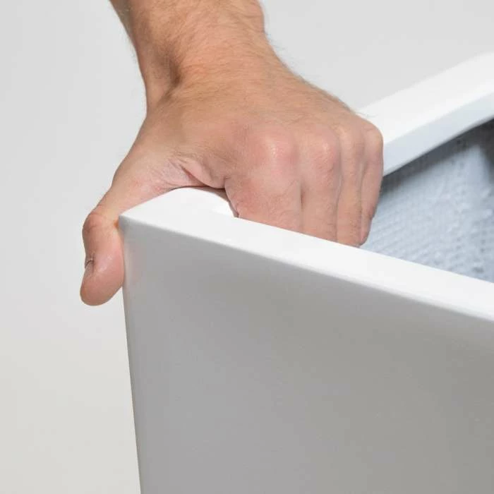 90cm White Gloss Polystone Tall Flared Planter 4 90cm White Gloss Polystone Tall Flared Planter - Image 2