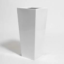 75cm White Gloss Polystone Tall Flared Planter -Plants outlet store PP40885 add image 1 5d18