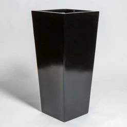 75cm Black Gloss Polystone Tall Flared Planter 7 75cm Black Gloss Polystone Tall Flared Planter -Plants outlet store PP40886 add image 1 60ef