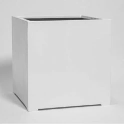 70cm White Gloss Polystone Cube Planter 8 70cm White Gloss Polystone Cube Planter -Plants outlet store PP40890 add image 1 b906