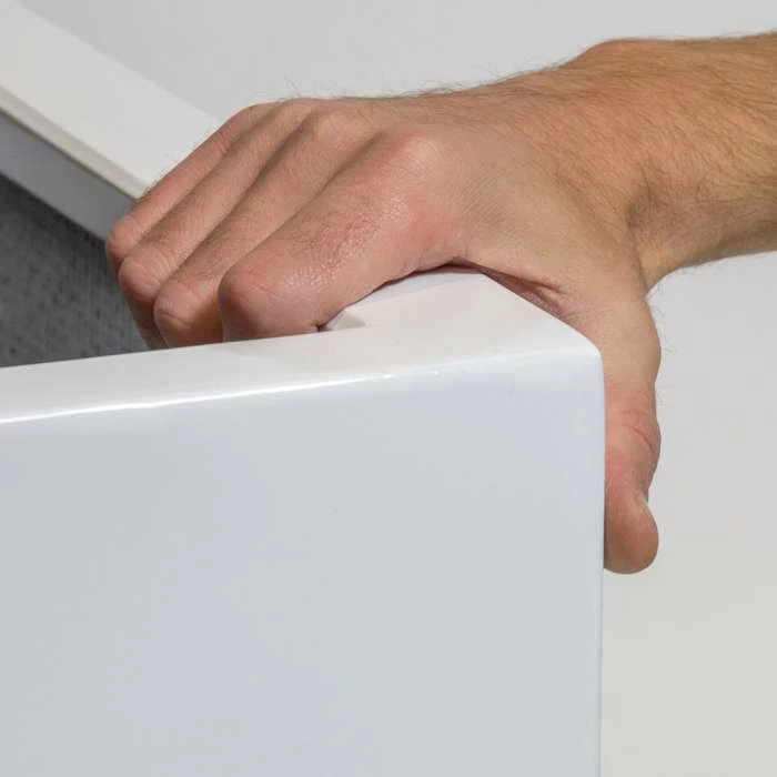 70cm White Gloss Polystone Cube Planter 4 70cm White Gloss Polystone Cube Planter - Image 2