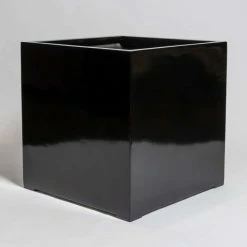 70cm Black Gloss Polystone Cube Planter 7 70cm Black Gloss Polystone Cube Planter -Plants outlet store PP40891 add image 1 8569