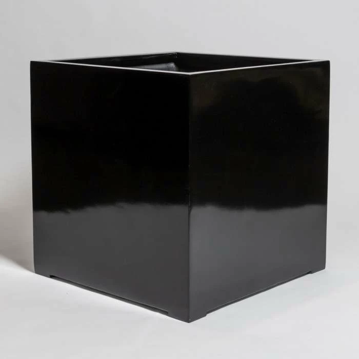 70cm Black Gloss Polystone Cube Planter 5 70cm Black Gloss Polystone Cube Planter - Image 3