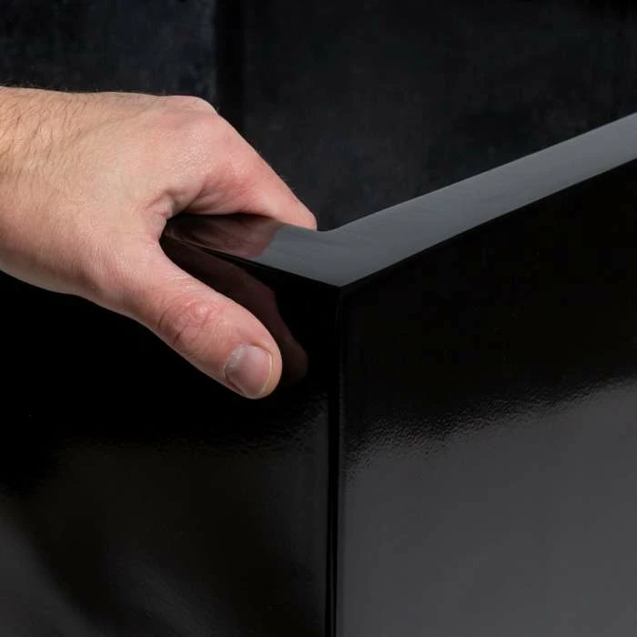 70cm Black Gloss Polystone Cube Planter 4 70cm Black Gloss Polystone Cube Planter - Image 2
