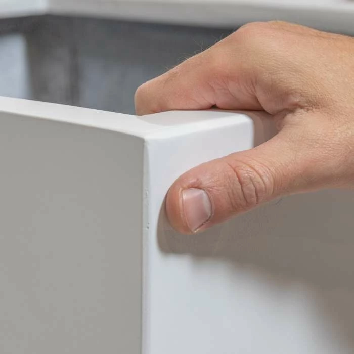 60cm White Gloss Polystone Cube Planter 4 60cm White Gloss Polystone Cube Planter - Image 2