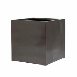 60cm Metallic Grey Polystone Cube Planter 9 60cm Metallic Grey Polystone Cube Planter -Plants outlet store PP40897 add image 1 d37c