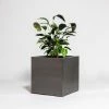 50cm Metallic Grey Polystone Cube Planter -Plants outlet store PP40902 main image 80da