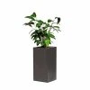 60cm Metallic Grey Polystone Tall Cubic Planter 1 60cm Metallic Grey Polystone Tall Cubic Planter -Plants outlet store PP40917 main image f8e4